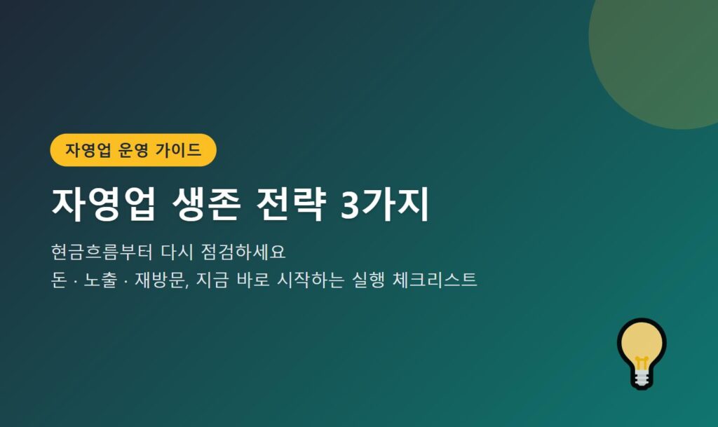 자영업 생존 전략을 점검하는 매장 운영자