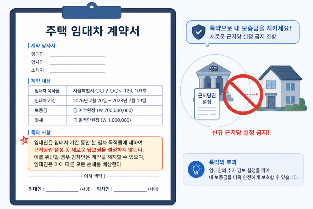 전세 계약서 신규 근저당 설정 금지 특약