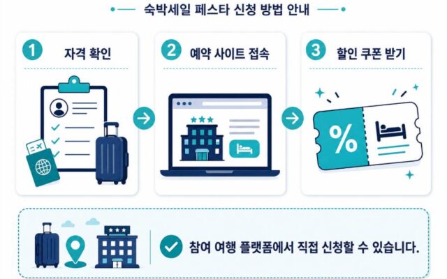 숙박세일 페스타 신청방법 3단계, 할인 최대로 받는 전략까지