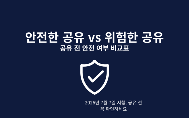 개정 정보통신망법 2026, 공유 전 7가지 체크