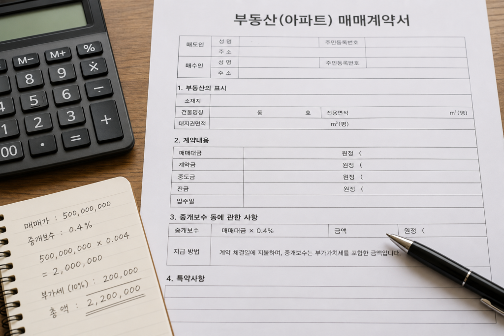공동중개 수수료 매도인 매수인 확인 사항