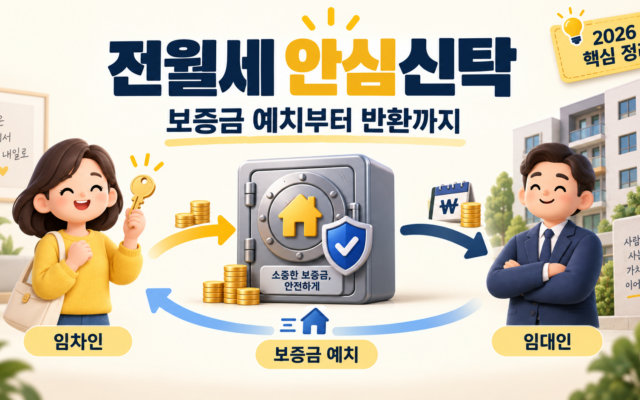 전월세 안심신탁이란? HUG 보증금 예치·임대인 수익률·신청 일정 정리 (2026)