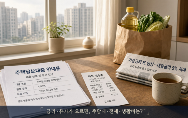 미국 국채금리·유가가 오르면, 국내 주담대·전세대출·생활비는 어디부터 흔들리나