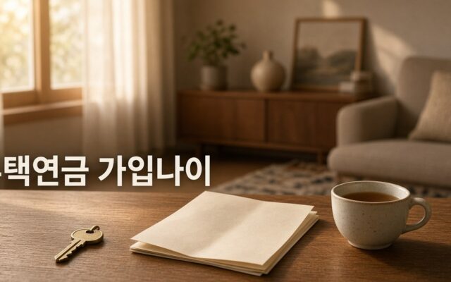 주택연금 가입나이 — 신청 전 확인할 점