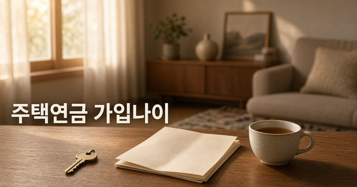 주택연금 가입나이를 확인하기 전, 열쇠와 서류가 놓인 거실 테이블