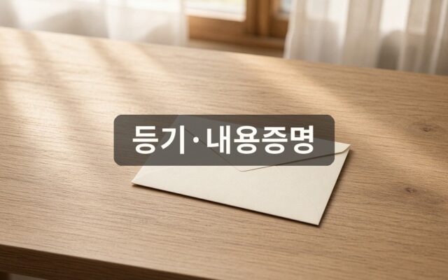 우체국 등기·내용증명, 상황별로 고르는 법 — 생활 요약