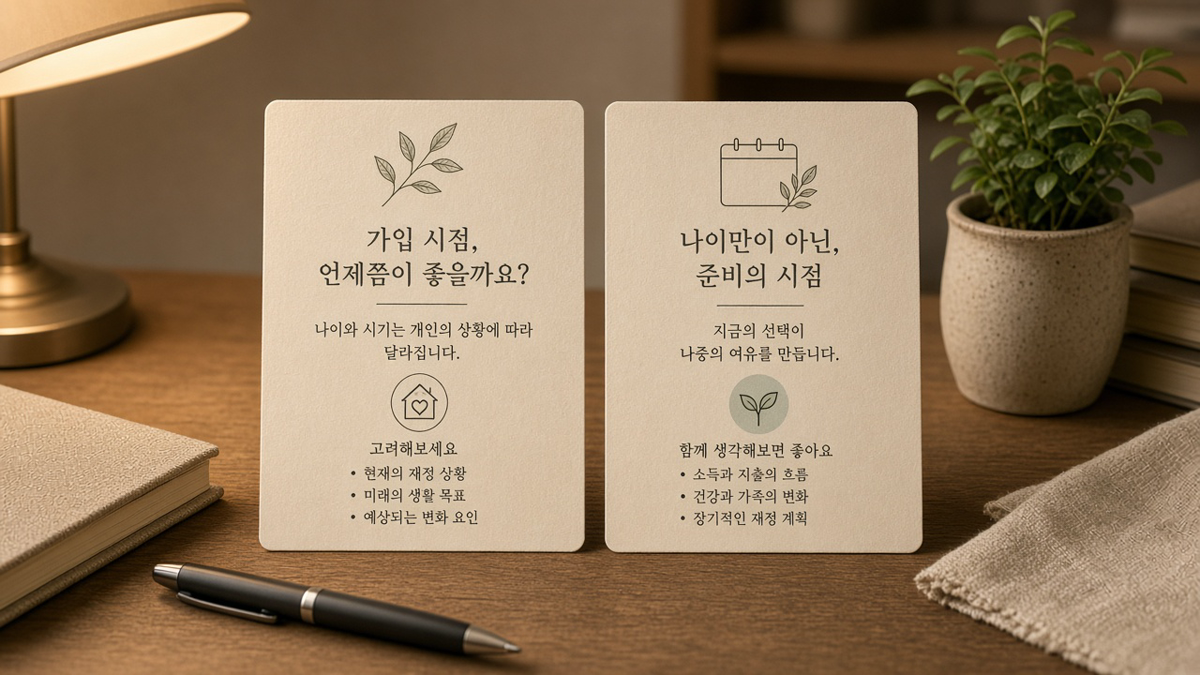 톤틴연금 가입나이와 연금 개시 시점을 확인하는 방법